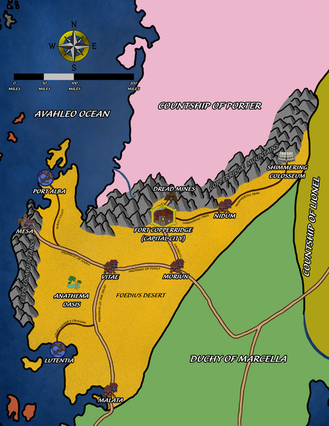 Detailed map of the March of Numitor