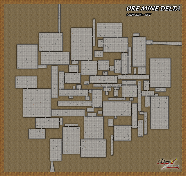 Map of the ore mine the party will explore