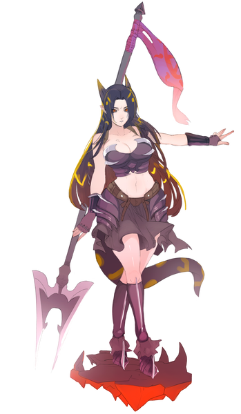 A salamander demi-fauna wielding a spear