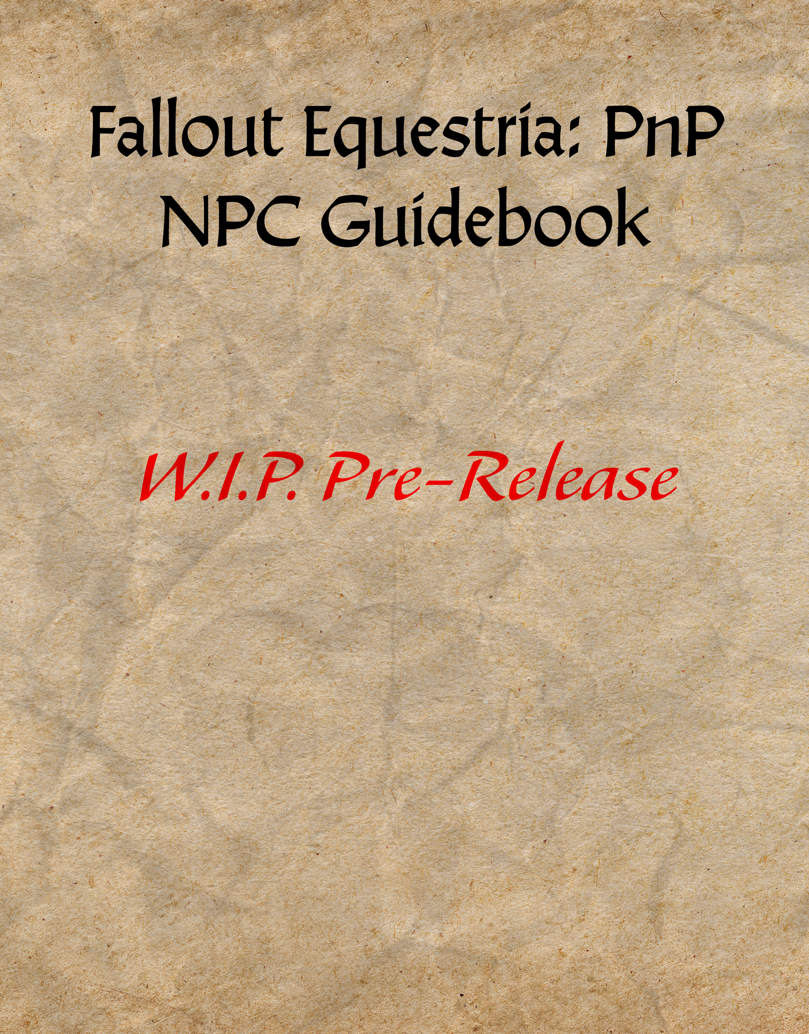NPC Book W.I.P. - Digital Download